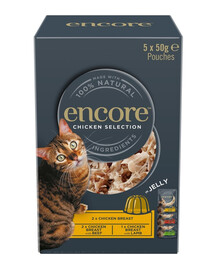 ENCORE Cat Chicken Selection in Jelly Multipak 5x50 g mix príchutí s kuracím mäsom v želé