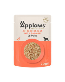 APPLAWS Cat Adult Pouch Chicken with Salmon kuracie prsia s lososom v vývare 70 g