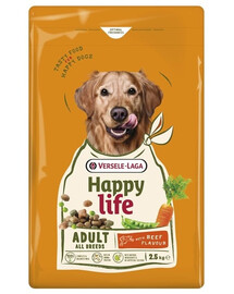 Happy Life Adult with Beef flavour 2,5kg karma dla psów o smaku wołowiny