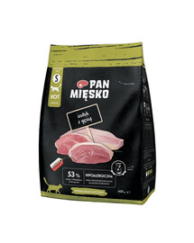 PAN MIĘSKO Morčacie s husou pre mačky chrumkavé S 400 g