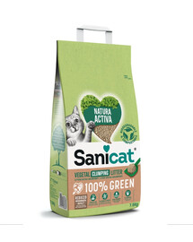 SANICAT Natura Activa 100% Green 7,5 kg rastlinný piesok pre mačky