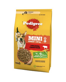 PEDIGREE Adult Mini 2,6 kg pre psov malých plemien s hovädzím mäsom a zeleninou