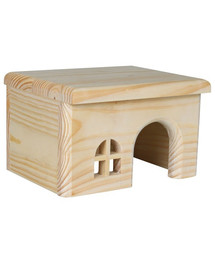 TRIXIE Domček drevený s rovnou strechou pre králiky 40 x 20 x 23 cm