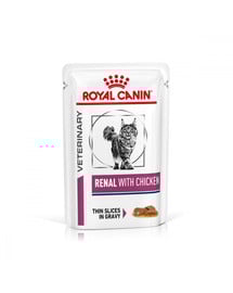 Veterinary Diet Cat Renal Chicken Pouch 12x 85 g