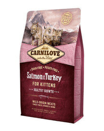 CARNILOVE Cat Grain Free Salmon & Turkey Kittens Healthy Growth 2kg