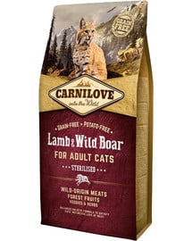 CARNILOVE Cat Lamb & Wild Boar Adult Sterilised 6kg