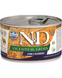 N&D DOG Low grain Adult Lamb & Blueberry Mini 140g