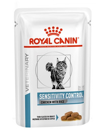 ROYAL CANIN Veterinary Health Nutrition Cat Sensitivity Control Chicken&Rice Pouch 12x85g
