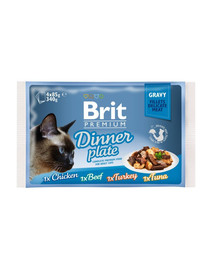 BRIT Premium Cat Dinner plate gravy 4 x 85g