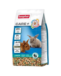 BEAPHAR Care+ Rabbit Junior Krmivo pre malé králiky 1,5 kg