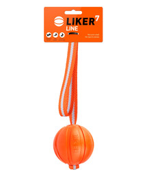 LIKER LINE Dog toy lopta na šnúrke pre psa 7 cm