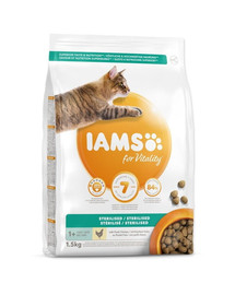 IAMS for Vitality Granule pre dospelé mačky po kastrácii s kuracím mäsom 1,5 kg