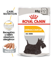 ROYAL CANIN Dermacomfort Dog Loaf 85g x12 kapsička s paštétou pre psy s problémami s kožou