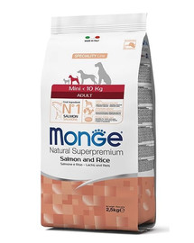 MONGE Mini Losos a ryža 2,5 kg