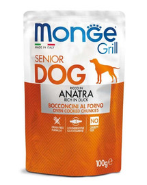 MONGE Grill Dog Buste Senior Kačka 100 g
