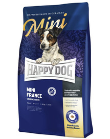 HAPPY DOG Mini France 4 kg + prírodné tyčinky 7 ks