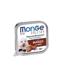 MONGE Fresh Dog paštéta s hovädzím mäsom 100 g