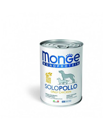 MONGE Monoprotein Solo Dog Konzerva s Kuracím mäsom 400 g