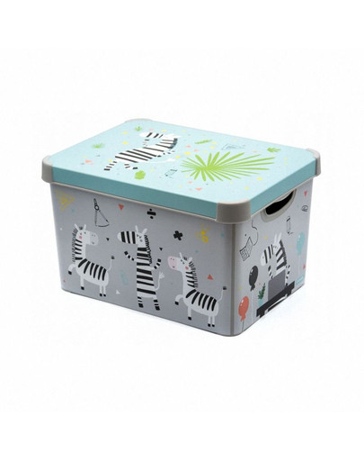 CURVER Deco Stockholm L Zebra Úložný box s vekom