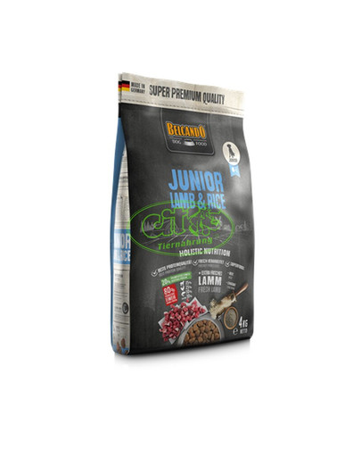 BELCANDO Junior Lamb & Rice M-L 4 kg jahňacie a ryža - pre psy od 4 mesiacov, stredné a veľké plemená
