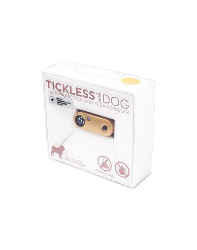 TICKLESS Mini Dog Ultrazvukový odpudzovač kliešťov a blch pre psy malých plemien Žltý