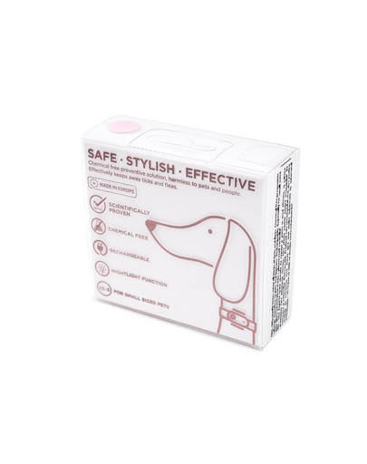 TICKLESS Mini Dog Ultrazvukový odpudzovač kliešťov a bĺch pre psy malých plemien Baby Pink