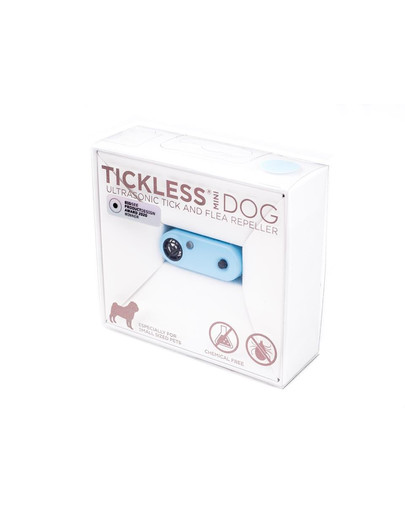 TICKLESS Mini Dog Ultrazvukový odpudzovač kliešťov a bĺch pre psy malých plemien Baby Blue
