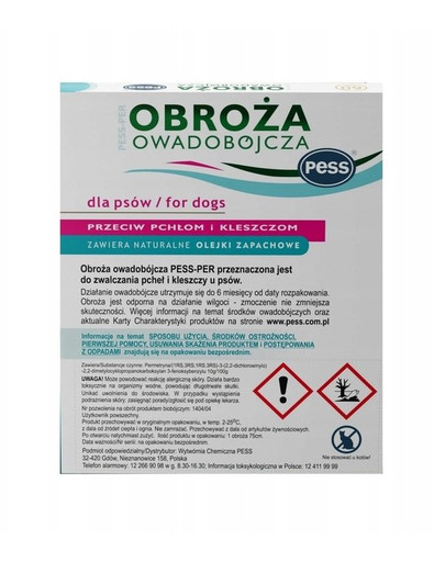 PESS Pess-Per Voňavý insekticídny obojok pre psov 60 cm