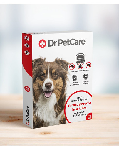 Dr PetCare MAX Biocide Collar Obojok proti hmyzu pre psov veľkých plemien 75 cm / 3 ks