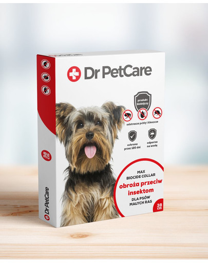Dr PetCare MAX Biocide Collar Obojok proti hmyzu pre psov malých plemien 38 cm  / 3 ks
