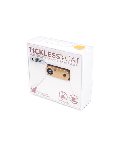 TICKLESS Mini Cat Ultrazvukový odpudzovač kliešťov a blch pre mačky zlatý