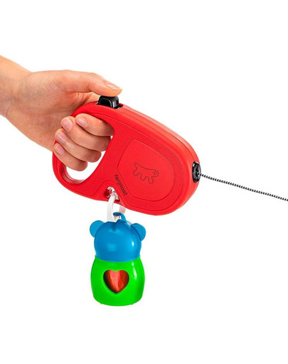 FERPLAST Flippy One Cord Mini Vodítko  5 m červená farba