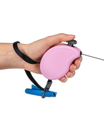 FERPLAST Flippy One Cord Mini Vodítko 3 m ružová farba