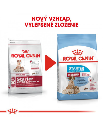 ROYAL CANIN Medium starter mother & babydog 1 kg granule pre brezivé alebo dojčiace suky a šteniatka.