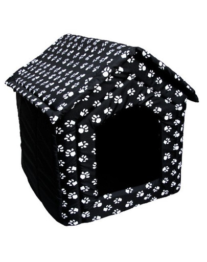 PETSBED Čierny pelech pre psa s labkami 60 x 57 cm
