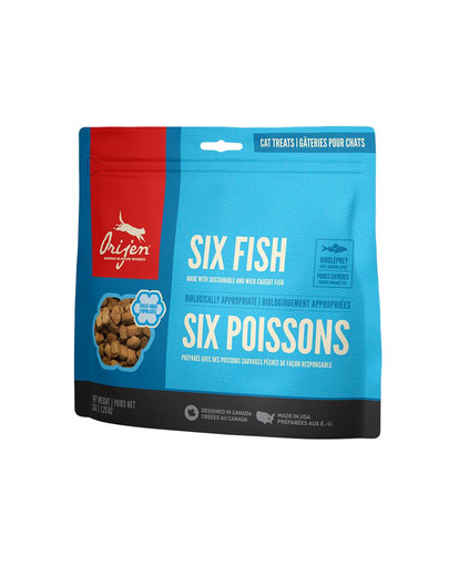ORIJEN FD Treats Six Fish Cat  - Pamlsky pre mačky 35g