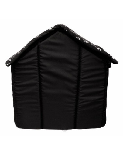 PETSBED Čierny pelech pre psa s labkami 60 x 57 cm