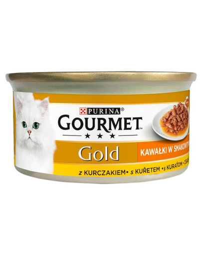 GOURMET Gold Sauce Delights Krmivo pre mačky s kuracím mäsom 85 g