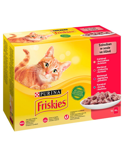 FRISKIES Mulipack mix mäsa -  Krmivo pre mačky v omáčke 72x85g
