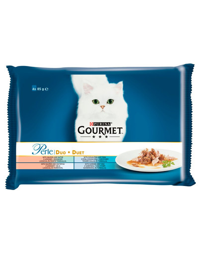 GOURMET Perle Fish Duet Krmivo pre mačky v omáčke 4x85g