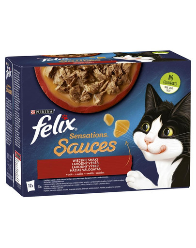 FELIX Sensations Sauce Krmivo pre mačky v omáčke 12x85g