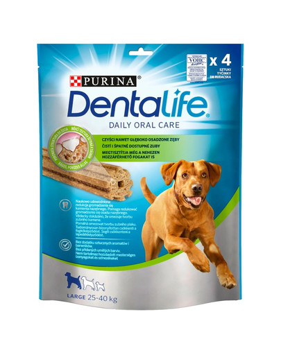 PURINA Dentalife Large 6x142g (24ks) dentálne maškrty pre psy veľkých plemien