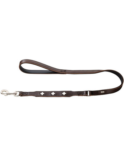 HUNTER Swiss kožené vodítko 1,8cm / 1m hnedé