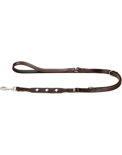 HUNTER Swiss kožené cvičné vodítko 1,8cm / 2m hnedé