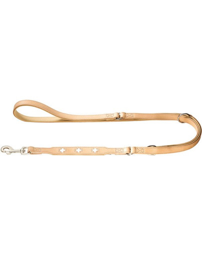 HUNTER Swiss kožené cvičné vodítko 1,3cm / 2m béžové
