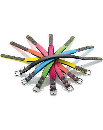 HUNTER Convenience Comfort obojok veľkosť L (60) 47-55 / 2,5cm neónový žltý