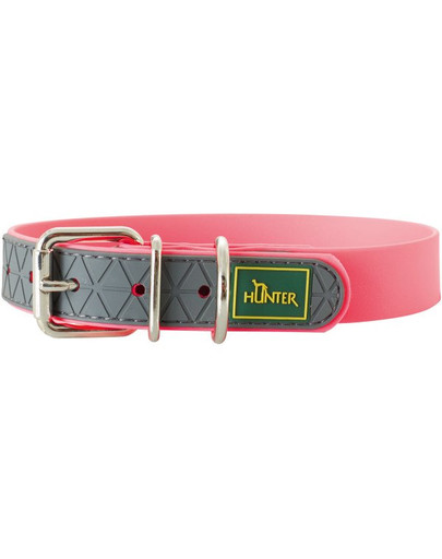 HUNTER Convenience obojok veľkosť L-XL (65) 53-61 / 2,5cm neónový ružový