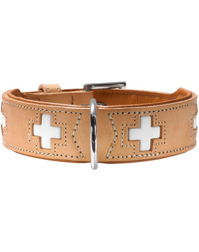 HUNTER Swiss kožený obojok veľkosť XS-S (37) 30-34,5 / 2,6 cm béžový
