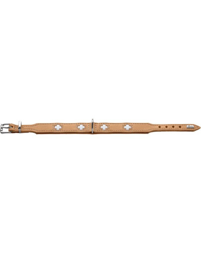 HUNTER Swiss kožený obojok veľkosť XS-S (37) 30-34,5 / 2,6 cm béžový