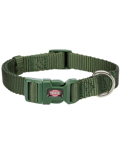 TRIXIE Obojok Premium, S: 25–40 cm/15 mm, tmavozelený